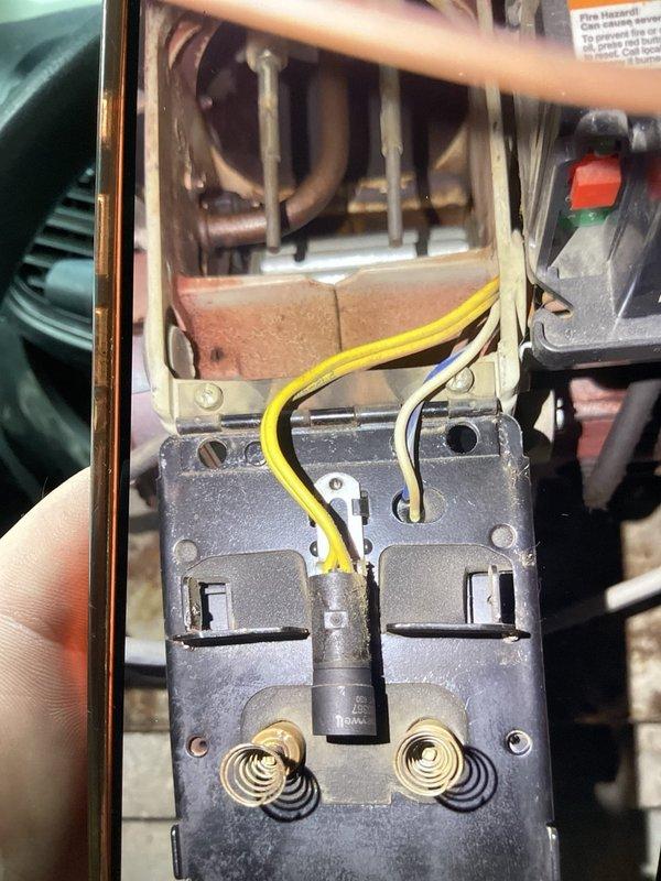 Completed preventative maintenance on oil-fired furnace system with military discount applied. Performed comprehensive inspection of electrical components, burner assembly, and blower motor system. Documented internal components including primary control, heating elements, and wiring connections, all found to be in serviceable condition. Noted abnormal frost accumulation on blower motor assembly indicating potential airflow restriction or system imbalance that will require monitoring. All safety controls tested and verified operational.