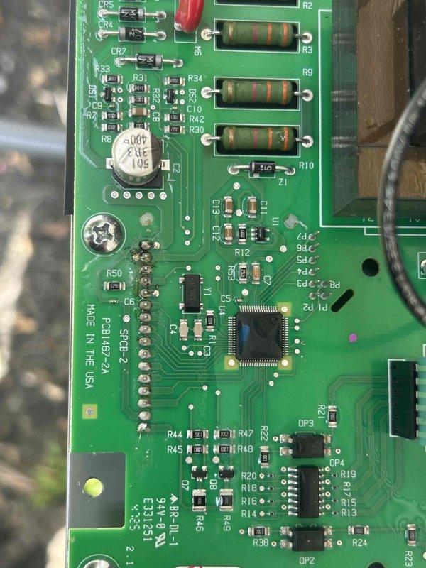 Responded to service call for mini split system displaying multiple error codes and producing popping noises. Upon inspection, identified failed control board as primary issue causing system malfunctions. Accessed electrical panel to verify proper circuit protection and power supply to unit. Replaced defective printed circuit board with new component, ensuring all electrical connections were secure and properly seated. Tested system operation following repair, confirmed error codes cleared and abnormal noises eliminated. Unit restored to normal operating condition with proper functionality verified across all modes.