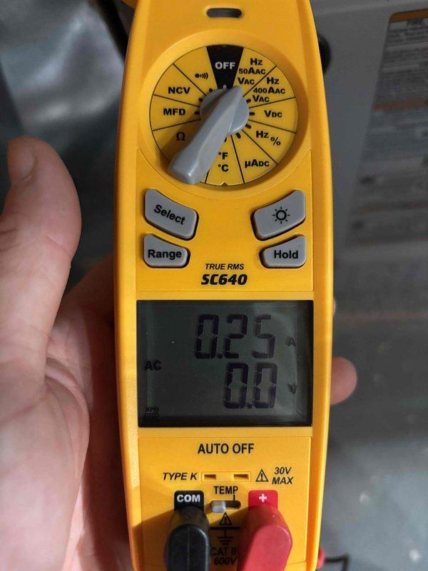 Responded to Error E9 fault code on attic-mounted mini split air handler. Performed diagnostic testing using digital multimeter and conducted internal inspection with borescope camera to identify system malfunction and verify component integrity.