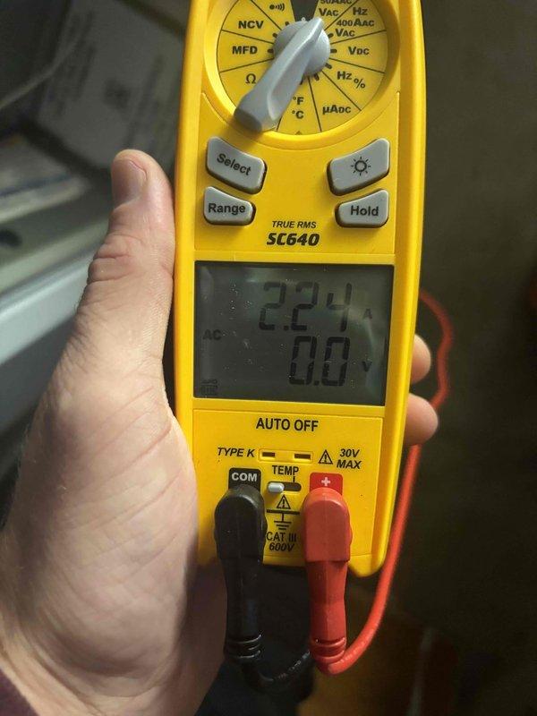 Completed cooling maintenance club visit on air handler system. Inspected and replaced air filter, which showed minor dust accumulation but was due for scheduled replacement per maintenance protocol. Performed electrical diagnostics using digital multimeter, measuring system voltage and verifying proper electrical operation with readings of 22.4V recorded during testing. All components functioning within normal parameters upon completion of maintenance service.