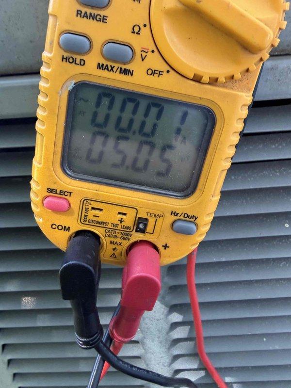 Completed comprehensive heating and air conditioning tune-up on residential system prior to home sale. Performed standard diagnostic testing and measurements using digital multimeter to verify proper electrical values and system operation, with all readings within manufacturer specifications.