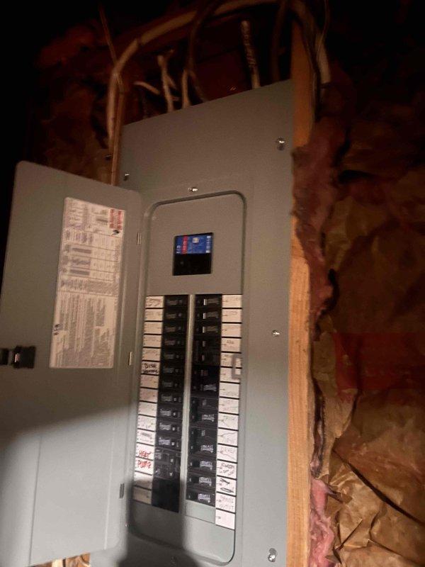 Completed full heat pump and air handler replacement system due to chronic operational failures of existing equipment. Previous unit experienced recurring shutdowns every 20 minutes, persistent low refrigerant warnings, and extensive service history indicating system failure. Removed failed outdoor heat pump unit and indoor air handler. Installed new air handler in mechanical room with properly sized metallic supply ductwork and insulated refrigerant line set. Verified electrical connections at panel box, confirmed proper circuit protection, and tested system operation. New installation includes manufacturer-labeled equipment with appropriate safety documentation and operational specifications.