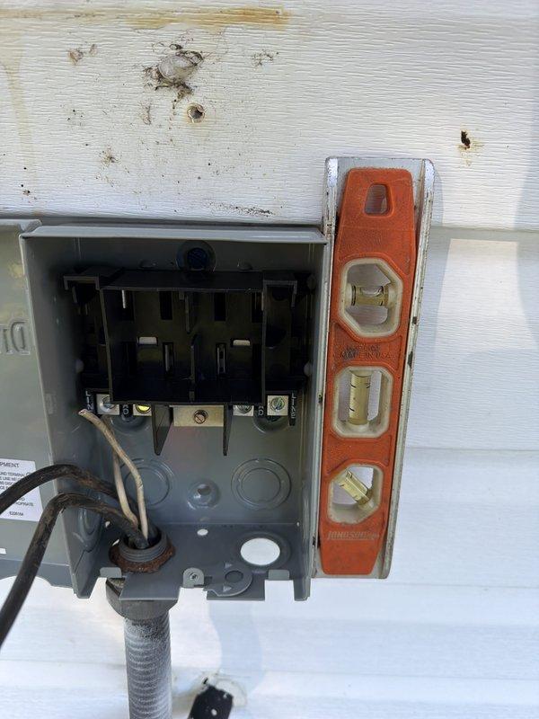 Completed full HVAC system installation including outdoor condensing unit and electrical disconnect box. Verified proper leveling of equipment and ensured all electrical connections were secure and code-compliant, with conduit properly terminated at disconnect box.
