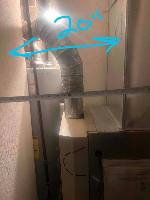 Conducted comprehensive assessment of existing residential HVAC system for equipment replacement estimate. Evaluated current furnace unit located in utility closet, documented equipment configuration including flexible ductwork connections and air handler components. Provided pricing options for complete furnace replacement and added air conditioning system installation to meet customer's request for both heating and cooling upgrade estimates.