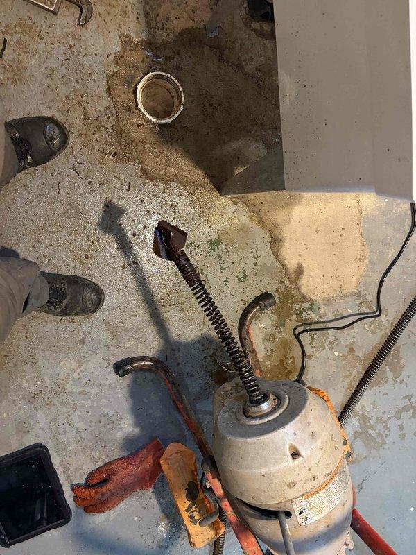 Responded to emergency call for recurring washing machine drain backup. Upon arrival, deployed inspection camera to assess drain line condition and locate obstruction. Camera inspection revealed blockage at approximately 36 feet 10 inches into the drainage system. Utilized professional drain cleaning equipment to clear the obstruction and restore proper drainage flow. Successfully cleared the line and verified proper water flow through the washing machine drain. System tested and confirmed operational upon completion.
