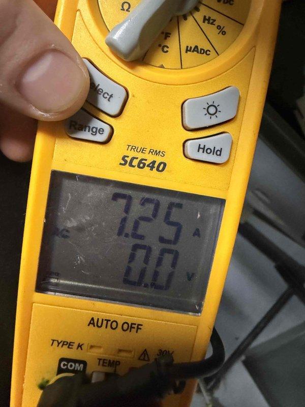 Completed heating maintenance club visit on Trane furnace system. Performed comprehensive system inspection, verified electrical amperage draw at 7.25A indicating normal blower motor operation, and confirmed proper voltage readings. Changed air filter and documented equipment condition with service photos per maintenance agreement protocol.