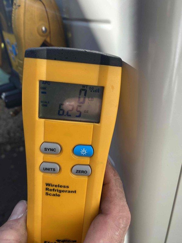 Completed full HVAC system installation and performed charge verification procedures using wireless refrigerant scale to ensure proper subcooling levels within manufacturer specifications. System tested and commissioned with smart thermostat programmed and operational, confirming all equipment functioning correctly.