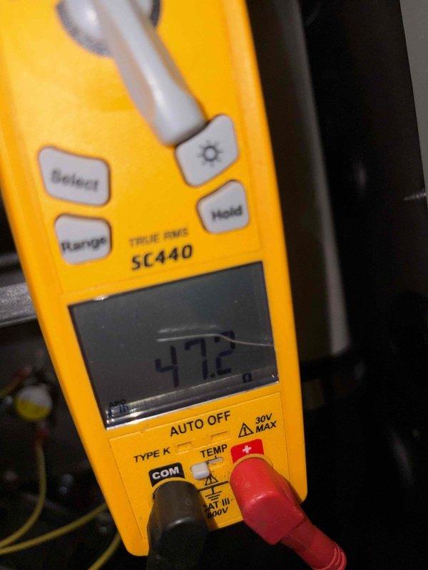 Completed heating maintenance for club member with two systems. Diagnosed and repaired refrigerant leak on air handler unit. Used digital clamp meter and multimeter to perform electrical diagnostics, measuring voltage and amperage readings to verify proper system operation. Tested capacitor and electrical connections to ensure safe and efficient heating performance. All systems restored to proper working condition.