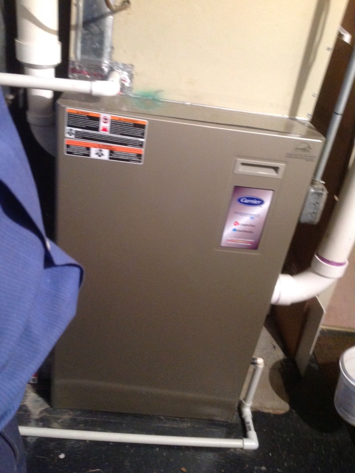 heating Service call performed furnace repair on carrier unit