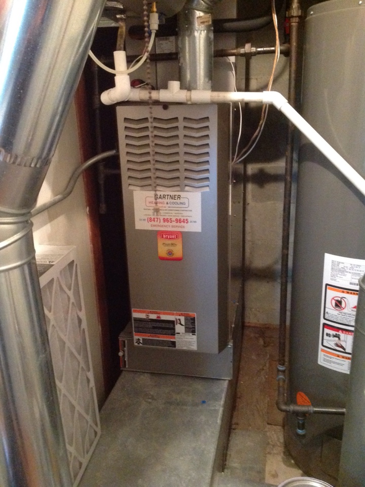 Serviced bryant furnace