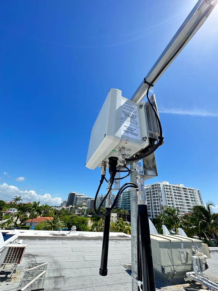 Replace connectors antennas. In areas that need WiFi but are difficult to install wiring, we install point to point antennas that allow for highly reliable internet service. We have deployed these systems in Surfside, FL.