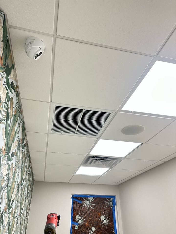 CCTV installation and speakers 