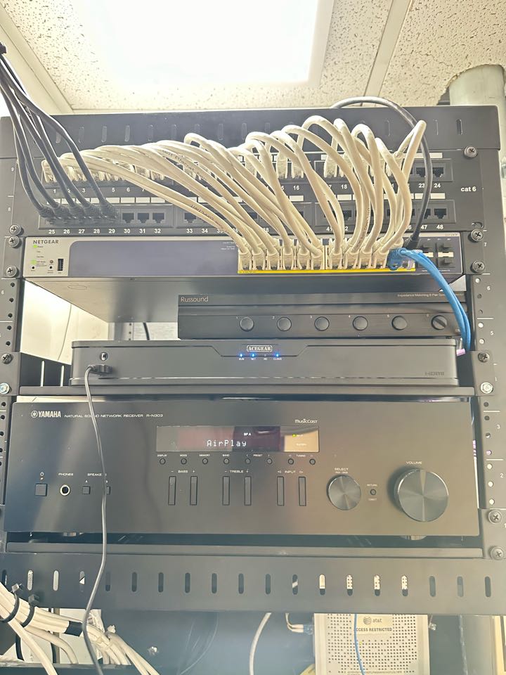 CCTV installation, speakers, data