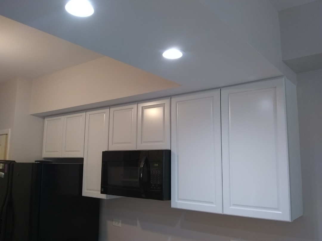Schaumburg, IL - Cabinets are installed. Schaumburg, IL - Cabinets are installed.