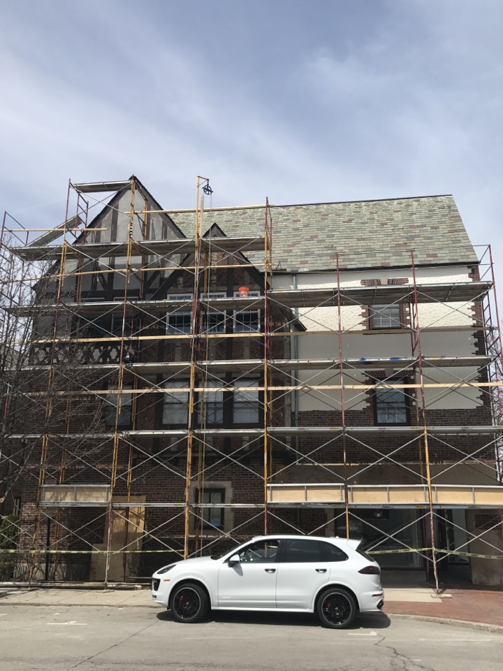 Winnetka, IL - New stucco phase 1 almost complete. Winnetka, IL - New stucco phase 1 almost complete.