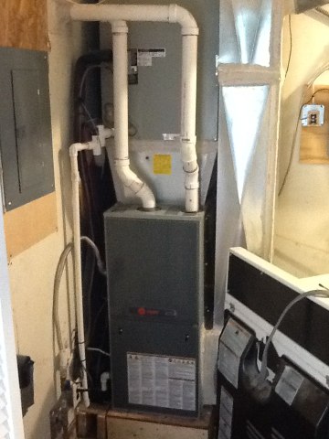 This 90 percent efficient Trane furnace is ready for the winter.