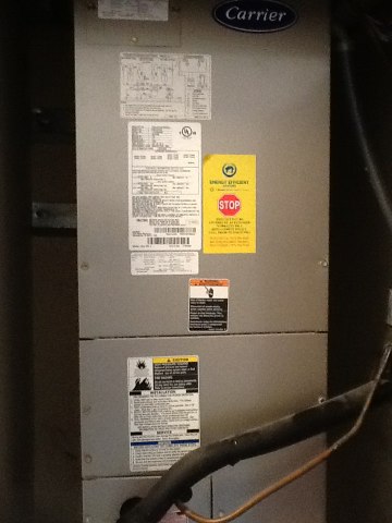 Replaced blower motor in Carrier heat pump with factory parts.
