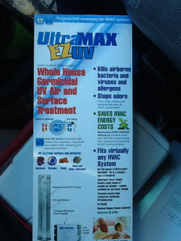 Installed whole house uv light in ductwork