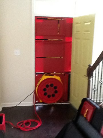 Blower door testing. 
