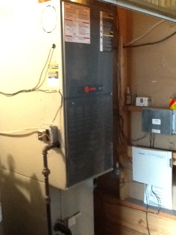 This Trane 19i duel fuel system with zoning is still running great.  New duct work would complete his package.