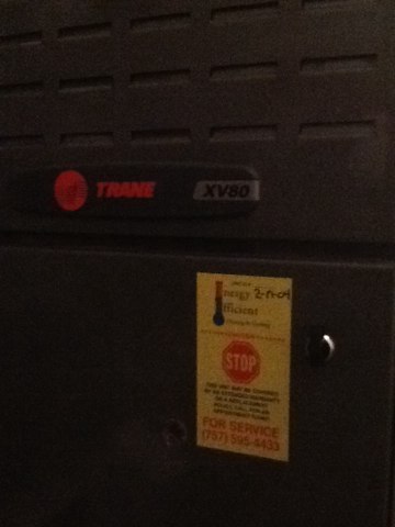 Trane furnace installed 9 years ago still clean and running good