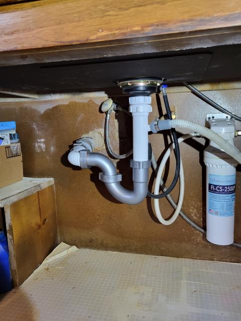 Responded to call for kitchen sink slowly draining. Once on site, we found the kitchen sink was not draining and very stopped up. We removed a section of the kitchen sink drain in order to run a machine through the line to clear the blockage. Once the blockage was cleared, we reinstalled the drain piping and upgraded a section of the flexible pipe with new hard piped PVC piping to resolve all issues. Responded to call for kitchen sink slowly draining. Once on site, we found the kitchen sink was not draining and very stopped up. We removed a section of the kitchen sink drain in order to run a machine through the line to clear the blockage. Once the blockage was cleared, we reinstalled the drain piping and upgraded a section of the flexible pipe with new hard piped PVC piping to resolve all issues.