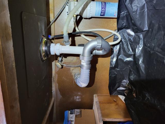 Responded to call for kitchen sink slowly draining. Once on site, we found the kitchen sink was not draining and very stopped up. We removed a section of the kitchen sink drain in order to run a machine through the line to clear the blockage. Once the blockage was cleared, we reinstalled the drain piping and upgraded a section of the flexible pipe with new hard piped PVC piping to resolve all issues. Responded to call for kitchen sink slowly draining. Once on site, we found the kitchen sink was not draining and very stopped up. We removed a section of the kitchen sink drain in order to run a machine through the line to clear the blockage. Once the blockage was cleared, we reinstalled the drain piping and upgraded a section of the flexible pipe with new hard piped PVC piping to resolve all issues.