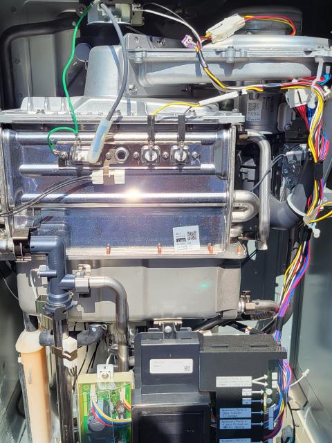 Responded to our customer's home to perform the annual maintenance on the exterior tankless water heater that we installed last year. We properly performed the maintenance, flushing the unit and cleaning all filters for optimal performance. 