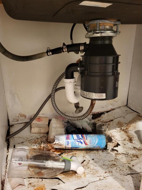 Responded to a call for a garbage disposal no longer working properly and possibly leaking. Once on site, found that garbage disposal was no longer working properly and had been leaking for quite some time. We installed a new Badger garbage disposal to resolve the issue. 