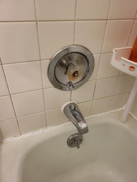 Douglasville, GA - Responded to customer's home for leak below the kitchen sink and shower faucet leaking when off. After evaluation, we found the hot and cold shut off valves for the kitchen sink faucet handles had broken off and were leaking. We replaced both hot and cold shut off valves for the kitchen faucet to resolve issue. After evaluation of the shower handle, we found the cartridge had gone bad and was allowing water to leak out of the handle. We installed a new shower cartridge to resolve the issue. Douglasville, GA - Responded to customer's home for leak below the kitchen sink and shower faucet leaking when off. After evaluation, we found the hot and cold shut off valves for the kitchen sink faucet handles had broken off and were leaking. We replaced both hot and cold shut off valves for the kitchen faucet to resolve issue. After evaluation of the shower handle, we found the cartridge had gone bad and was allowing water to leak out of the handle. We installed a new shower cartridge to resolve the issue.