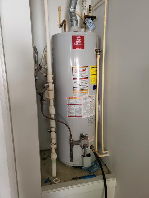 We came out to our customers residence to install a new gas Rheem 50 gallon water heater. The existing one was oudated and no longer functioning as intended. We successfully removed the old water heater and began the installation of the Rheem model. All gas and water connections were installed to code  and tested for proper operation. This new gas water heater now performs efficiently with faster recovery times and hot water availability throughout the residence.
