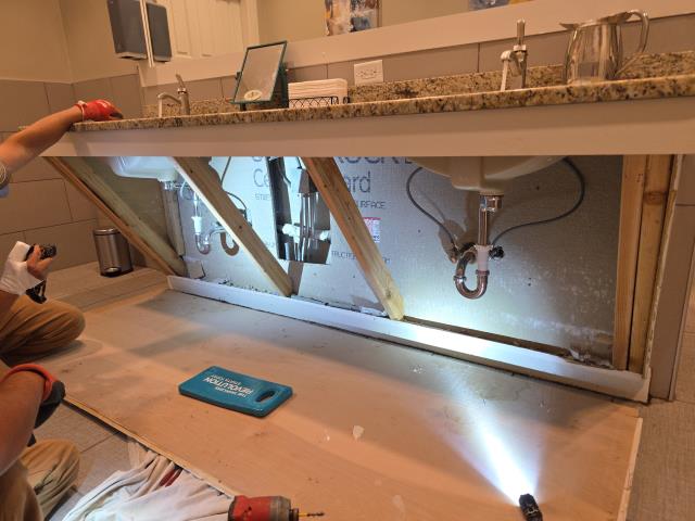 Responded to the Country Club because they were getting complaints of a strong sewage smell coming from the bathrooms in the tennis courts. After evaluation of both bathrooms in the tennis court area, we determined that the sewer smell is coming from a broken cast iron drain line where the drain line goes into the concrete slab. We are returning to remove the concrete to access the broken drain line and repair the drain line to resolve the sewer smell issue.
 Responded to the Country Club because they were getting complaints of a strong sewage smell coming from the bathrooms in the tennis courts. After evaluation of both bathrooms in the tennis court area, we determined that the sewer smell is coming from a broken cast iron drain line where the drain line goes into the concrete slab. We are returning to remove the concrete to access the broken drain line and repair the drain line to resolve the sewer smell issue.