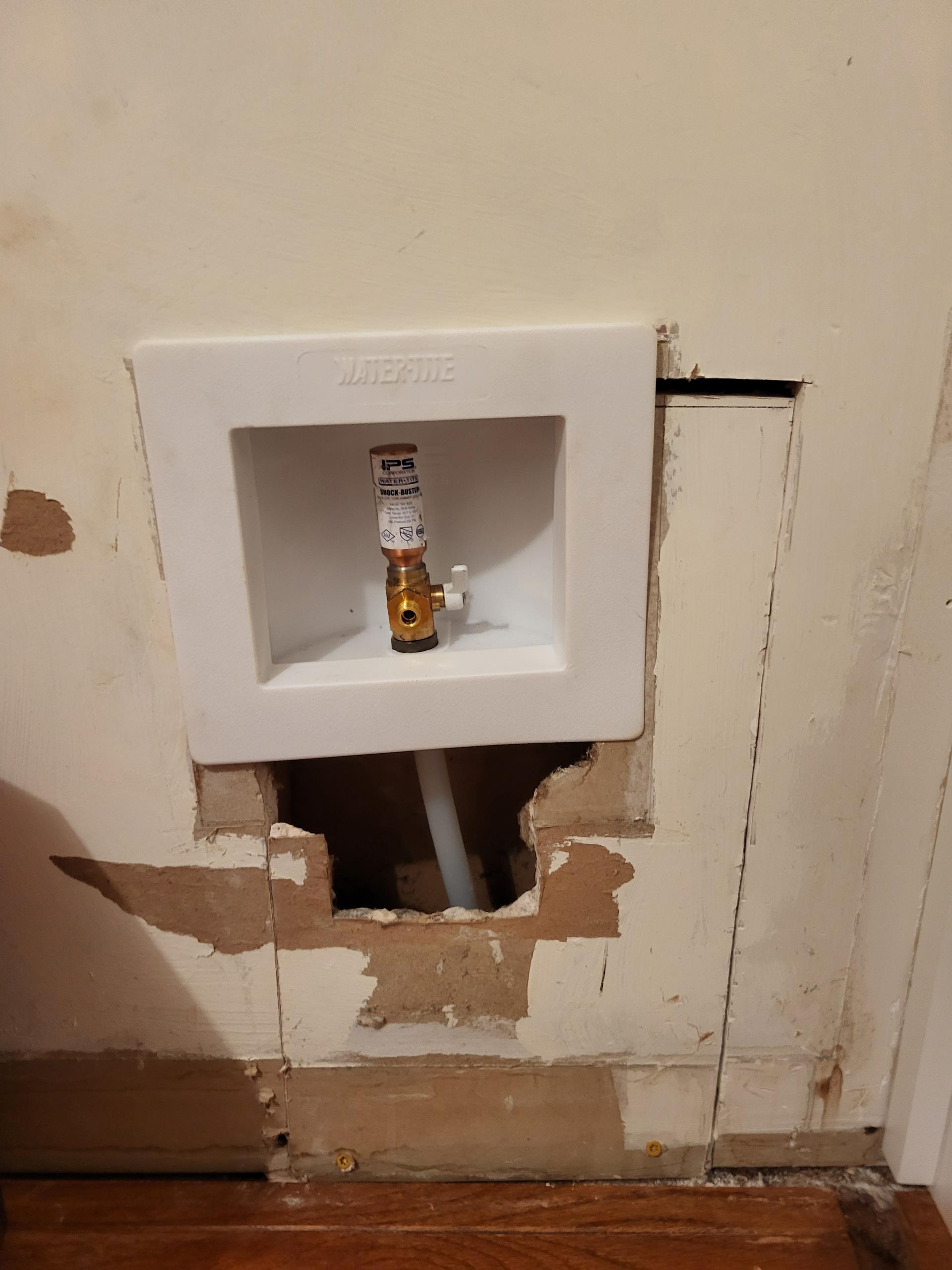 We responded to our customer to replace an existing icemaker box. Once onsite, we removed the old icemaker box and replaced it with a new unit with an integrated hammer arrester to help prevent water hammer and pressure fluctuations in the supply line. We secured all the water supply connections and pressure tested during installation. Once the box was set in place, we turned the water back on and tested for leak free operation.
We responded to our customer to replace an existing icemaker box. Once onsite, we removed the old icemaker box and replaced it with a new unit with an integrated hammer arrester to help prevent water hammer and pressure fluctuations in the supply line. We secured all the water supply connections and pressure tested during installation. Once the box was set in place, we turned the water back on and tested for leak free operation.
