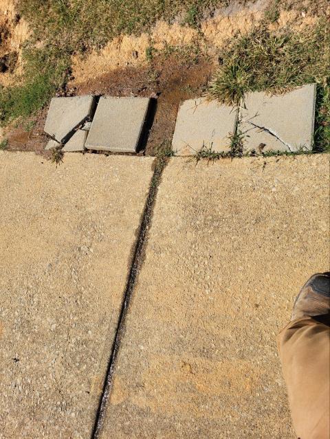 We were called out for a water leak showing up as standing water in the yard beside the driveway. Once onsite, after digging and tracing the water line, we confirmed the leak isn't in the open yard area but rather underneath the driveway slab. We provided an estimate for repair and will return to complete work once it's approved.