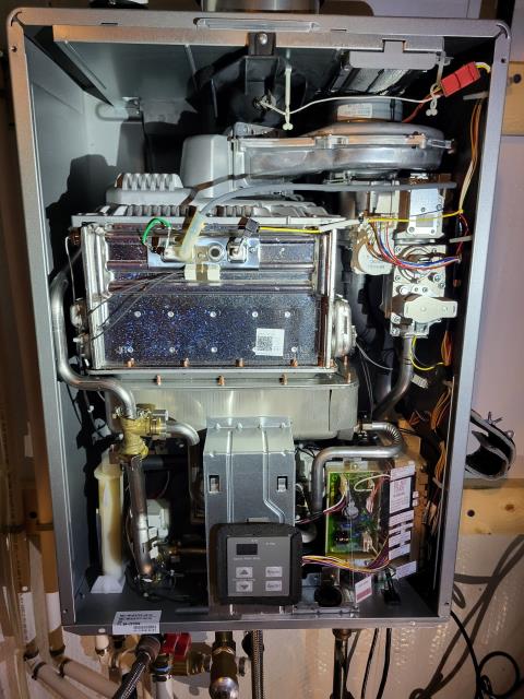 We came out to customers home to perform a descale and maintenance service on a tankless water heater. Once onsite, we connected our flush kit and ran descaling solution through the system to break down and remove the scale. Once flush was complete, we ran clean water through the lines to rinse everything out. We then turned the tankless unit back on, checked for proper operation.
