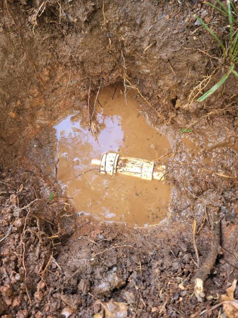 We were called out after our customer noticed water running down the yard from a puddle that kept returning. Once onsite, after inspecting the area, we traced the leak to a broken compression fitting on the water line in the back yard. We repaired the section of pipe with a new compression coupling and restored water to the home. After turning the water back on, we tested for leak free operation.
 