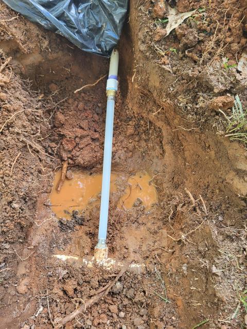 We were called out after our customer noticed water running down the yard from a puddle that kept returning. Once onsite, after inspecting the area, we traced the leak to a broken compression fitting on the water line in the back yard. We repaired the section of pipe with a new compression coupling and restored water to the home. After turning the water back on, we tested for leak free operation.
 