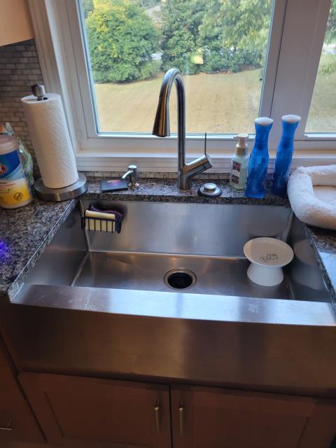 We were called out after our customer reported no hot water in the kitchen. Upon inspection, we found that the tankless water heater was shutting off due to a blocked condensation line, preventing the unit from operating properly. We cleared the blockage and restored proper drainage. After the repair, we ran hot water though multiple fixtures to confirm consistent temperature and normal operation. While on site, we also replaced a customer supplied kitchen faucet. Once both tasks were completed, we tested everything again to confirm proper water pressure and hot water flow.  

