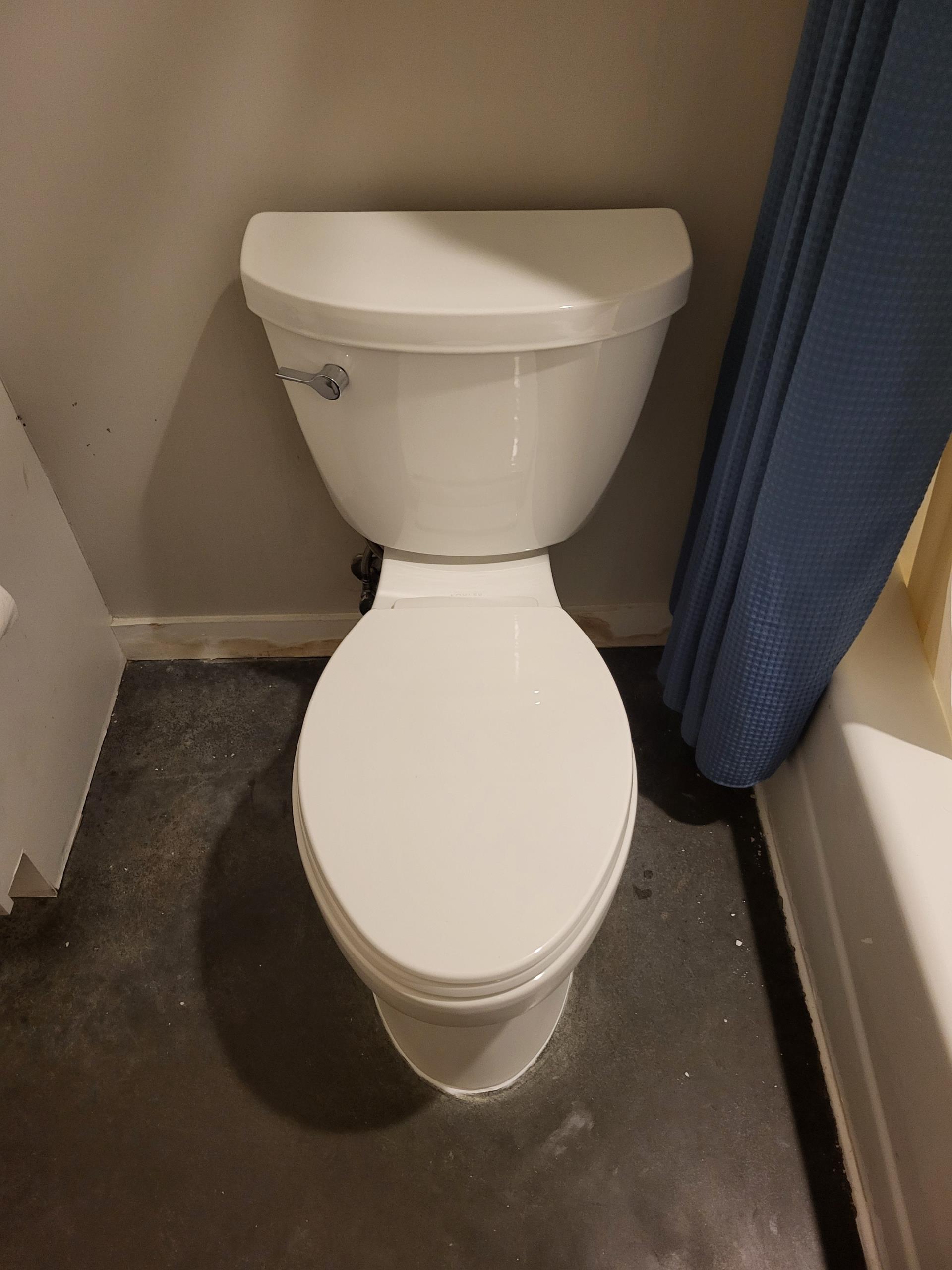 We responded to our customer due to a broken toilet that needed replacement. Upon arrival, we confirmed the toilet was broken and needed replacement. Web removed the existing unit and installed a new Kohler Cimarron toilet in its place. During installation, we ensured the wax seal and supply connections were properly set for a secure fit. Once installation was completed, we turned the water back on and tested the toilet for proper operation.
