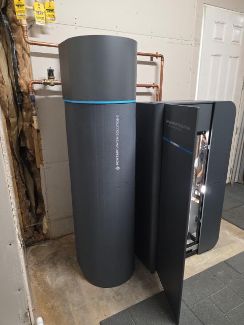 We were called out by our customer to install a new Pentair prototype whole house water system. Once onsite, we installed the unit on the main water supply line, ensuring proper inlet/outlet orientation, secure connections and pressure tested all fittings for leaks. 
 We were called out by our customer to install a new Pentair prototype whole house water system. Once onsite, we installed the unit on the main water supply line, ensuring proper inlet/outlet orientation, secure connections and pressure tested all fittings for leaks.