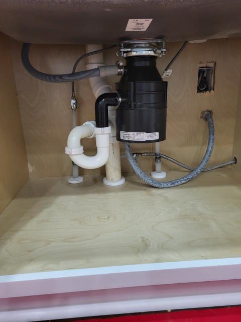 We responded to our customer after their kitchen remodel was completed and they needed the kitchen sink and all related plumbing connections installed. Once onsite, we set the sink, installed the faucet, garbage disposal, and drain assembly, and reconnected the hot and cold water supply lines. We also installed a new P-trap and basket strainers. Once all components were secured, we tested for leak free operation and pressure.
 We responded to our customer after their kitchen remodel was completed and they needed the kitchen sink and all related plumbing connections installed. Once onsite, we set the sink, installed the faucet, garbage disposal, and drain assembly, and reconnected the hot and cold water supply lines. We also installed a new P-trap and basket strainers. Once all components were secured, we tested for leak free operation and pressure.