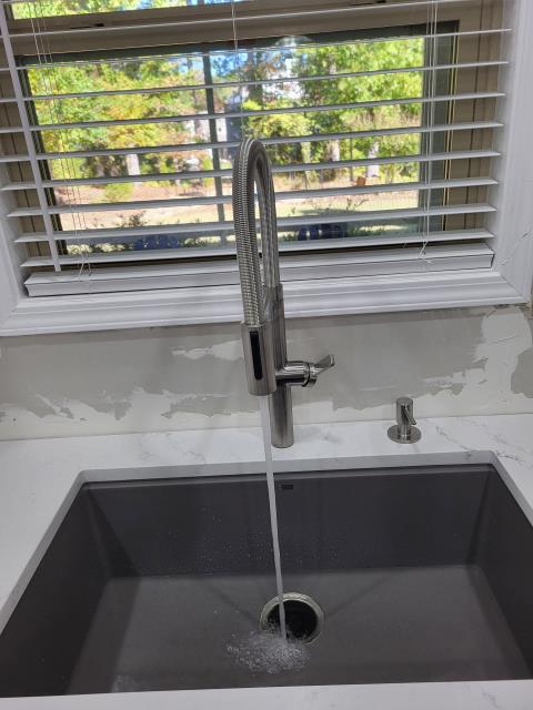 We responded to our customer after their kitchen remodel was completed and they needed the kitchen sink and all related plumbing connections installed. Once onsite, we set the sink, installed the faucet, garbage disposal, and drain assembly, and reconnected the hot and cold water supply lines. We also installed a new P-trap and basket strainers. Once all components were secured, we tested for leak free operation and pressure.
 We responded to our customer after their kitchen remodel was completed and they needed the kitchen sink and all related plumbing connections installed. Once onsite, we set the sink, installed the faucet, garbage disposal, and drain assembly, and reconnected the hot and cold water supply lines. We also installed a new P-trap and basket strainers. Once all components were secured, we tested for leak free operation and pressure.