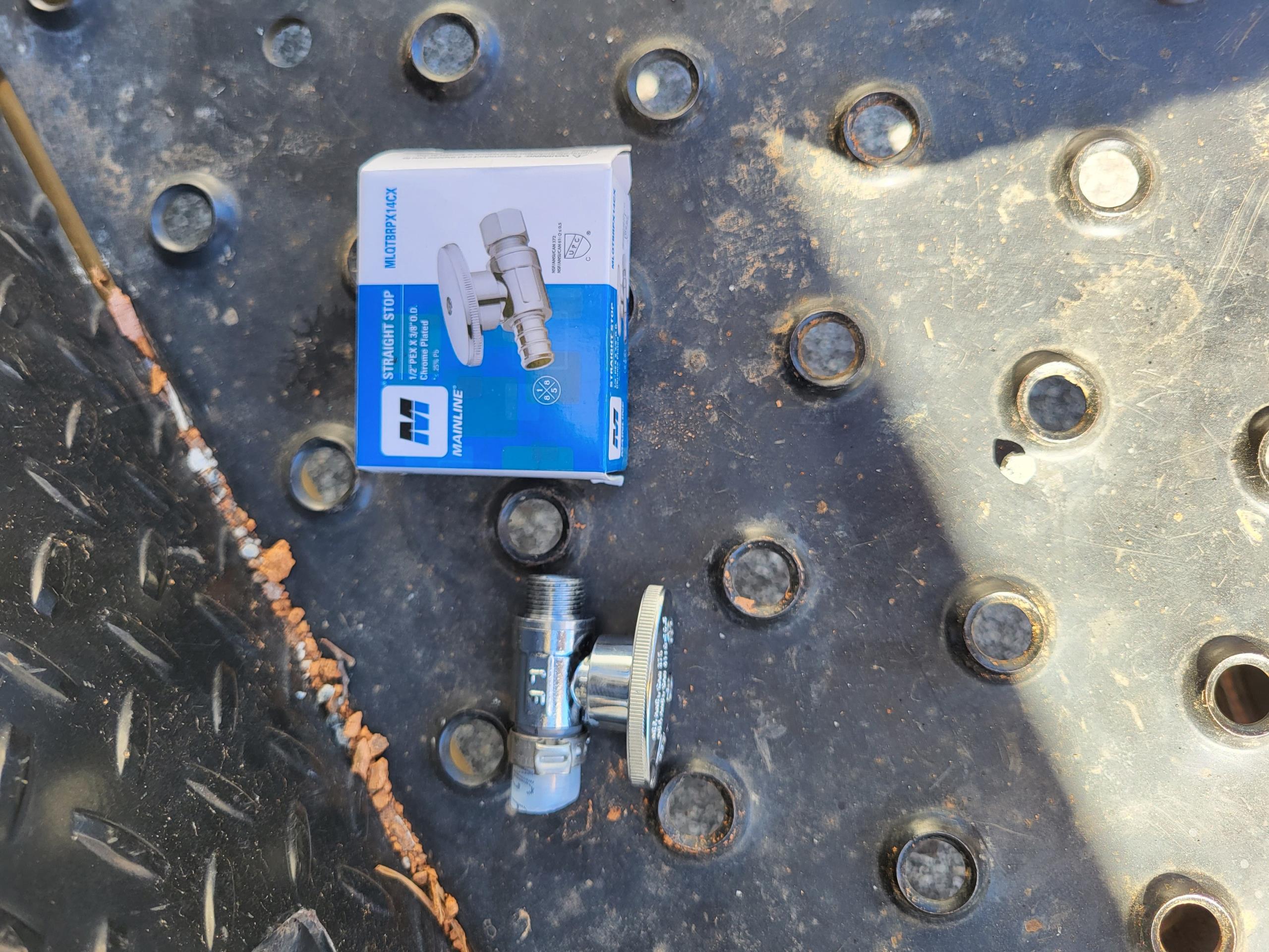 Villa Rica, GA - We responded to customers home for a leak under the kitchen sink even when the water was off. Once onsite, we determined the shut off valve for the dishwasher was defected and leaking water. We removed the worn down valve and replaced it with a new one. After installation, we tested for leak free operation.
 Villa Rica, GA - We responded to customers home for a leak under the kitchen sink even when the water was off. Once onsite, we determined the shut off valve for the dishwasher was defected and leaking water. We removed the worn down valve and replaced it with a new one. After installation, we tested for leak free operation.