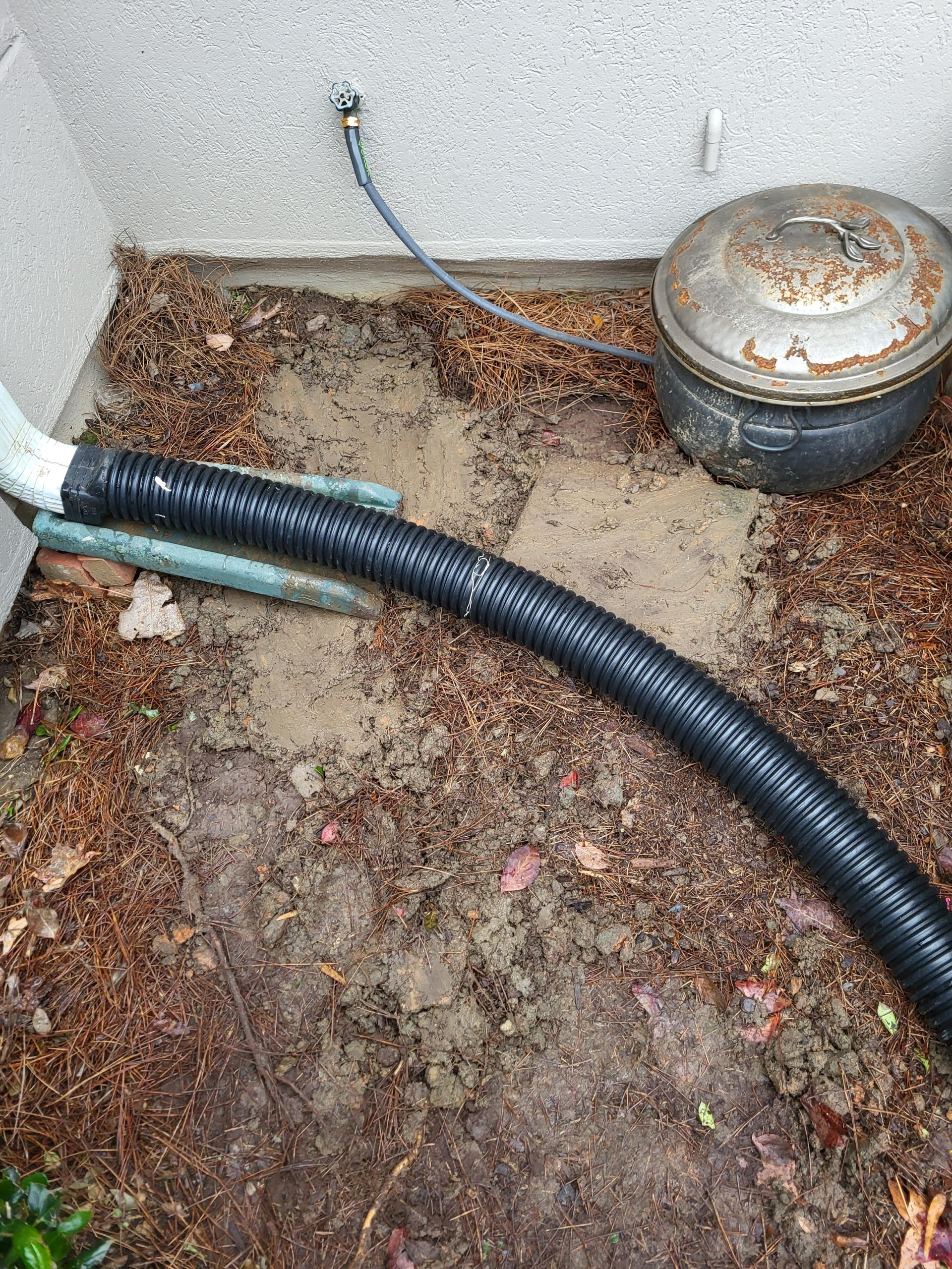 Dallas, GA - We replaced the main shut off valve and pressure reducing valve in the basement. Then we tested for leaks and found that the main water line is leaking in the yard. we dug to replace that leak also Dallas, GA - We replaced the main shut off valve and pressure reducing valve in the basement. Then we tested for leaks and found that the main water line is leaking in the yard. we dug to replace that leak also