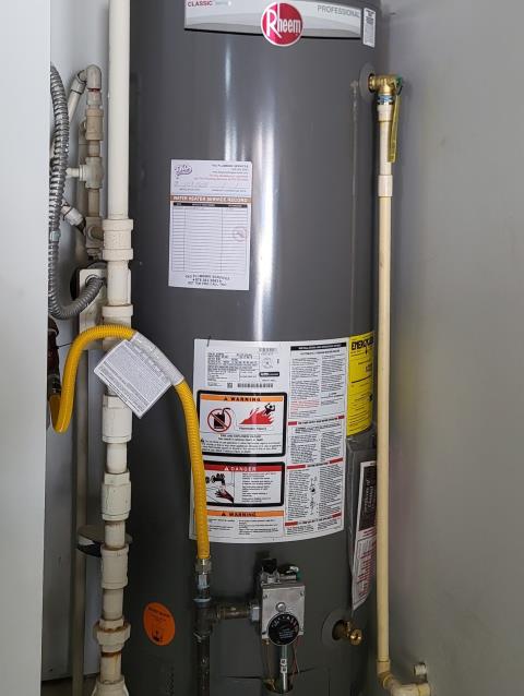 Dallas, GA - We responded to our customer to inspect a water heater that was no longer producing reliable hot water. Upon arrival, we tested the system, we found that the unit was aged and showing signs of wear, including corrosion around the fittings and reduced heating performance. Due to it's condition and age, repair wasn't a long term solution, so we recommended a full water heater replacement. We removed the old unit and installed a new high efficiency water heater, making sure all gas, water and venting connections were secure and up to code. Once installation was complete, we filled and purged the tank, checked for all leaks and tested the system for proper temperature.  Dallas, GA - We responded to our customer to inspect a water heater that was no longer producing reliable hot water. Upon arrival, we tested the system, we found that the unit was aged and showing signs of wear, including corrosion around the fittings and reduced heating performance. Due to it's condition and age, repair wasn't a long term solution, so we recommended a full water heater replacement. We removed the old unit and installed a new high efficiency water heater, making sure all gas, water and venting connections were secure and up to code. Once installation was complete, we filled and purged the tank, checked for all leaks and tested the system for proper temperature.