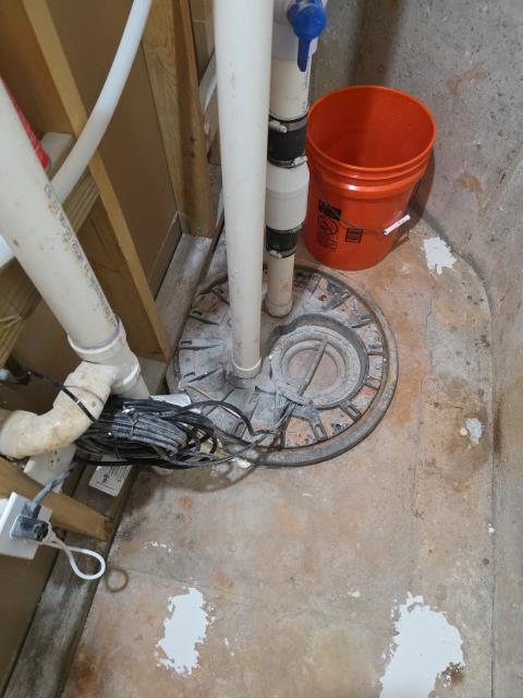 We responded to our customer due to them noticing a sewer gas odor in the basement. During inspection, we found that the smell was the strongest near the  basement bathroom, specifically around the sewage ejector pump basin. As part of the troubleshooting process, we sealed the ejector pump lid with foam to test whether the lid is the source of the odor. This step will help narrow down the cause through process of elimination. If the odor dissipates over the next few days, the pump lid and gasket will need to be replaced to create a permanent airtight seal. We will follow up with our customer after monitoring to confirm whether the issue has been resolved.  



