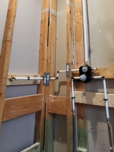 We responded to our customers home to complete several plumbing upgrades and fixture installations throughout the home. Upon arrival, in the bathroom, we installed a new shower valve with a built in diverter and two outlets, allowing multiple shower functions. We also installed a new lavatory faucet, replacing the outdated fixture for improved performance and appearance. In the kitchen, we reconfigured the drain system to accommodate both a garbage disposal and a basket strainer, ensuring proper drainage and venting. Once all installations were complete, we restored water service and tested each fixture for leak free operation.