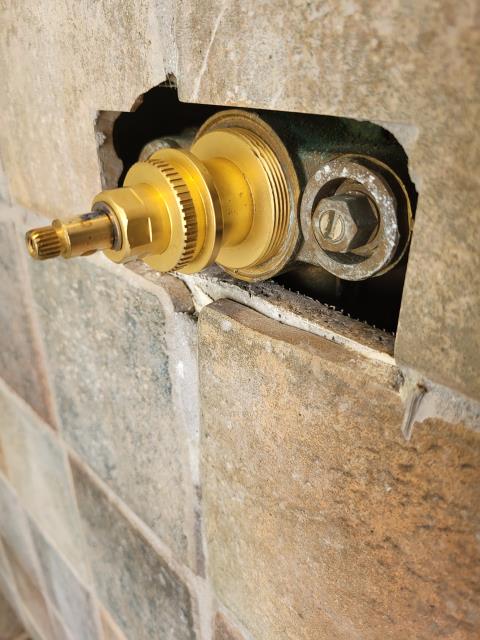We responded to our customer to complete the shower repair and address the leaking shower valve. The existing gate valves for the master shower were older and not functioning properly, which made isolating the shower difficult and increased the risk of future leaks. We removed both gate valves and replaced them with new quarter turn shut off valves to provide smoother operation and more reliable control of the water supply. After securing the shut off valves, we replaced the shower cartridge to restore proper water flow and temperature regulation. Once all parts were installed, we turned the water back on and performed a full leak inspection at all connections.