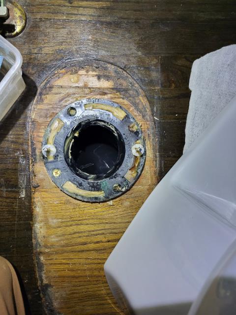 We responded to our customers home to address issues with the toilet connection and aging shut off components at the bathroom sink. Once on site, after inspecting the toilet, we found the existing toilet flange was worn and no longer providing proper seal. After evaluation, we removed the toilet to access the drain connection, replaced the damaged flange , and prepared the area  for secure reset. While on site, we also replaced the lavatory stop valves and supply lines under the bathroom sink, as the old ones were corroded and not operating reliably. Once all the new valves  and supplies were installed, we verified proper water flow and checked for leaks. After completing the repairs, we reset the toilet, installed a new wax seal, and secured the toilet flange for a solid, leak free fit. We turned the water back on and tested the toilet and lavatory connections to confirm proper function and leak free operation throughout the bathroom.
