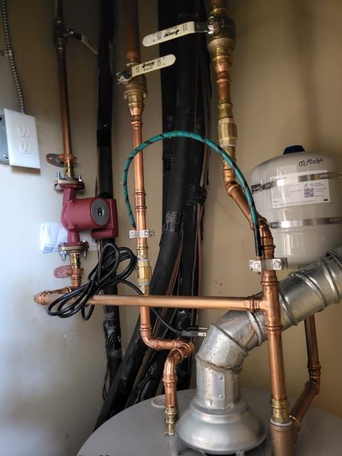We responded to our customer because they were not getting hot water at their kitchen faucet. Upon arrival, after inspecting the supply lines, we discovered that the hot water pipe feeding the kitchen had been mistakenly tied to the cold side plumbing, preventing hot water from reaching the fixture. We disconnected the incorrect line, rerouted the hot water pipe, and securely connected it to the proper hot side piping. Once the correction was made, we flushed the lines at the kitchen faucet to restore full hot and cold water functionality. We then inspected all connections for leak free operation and verified proper temperature at the fixture. 